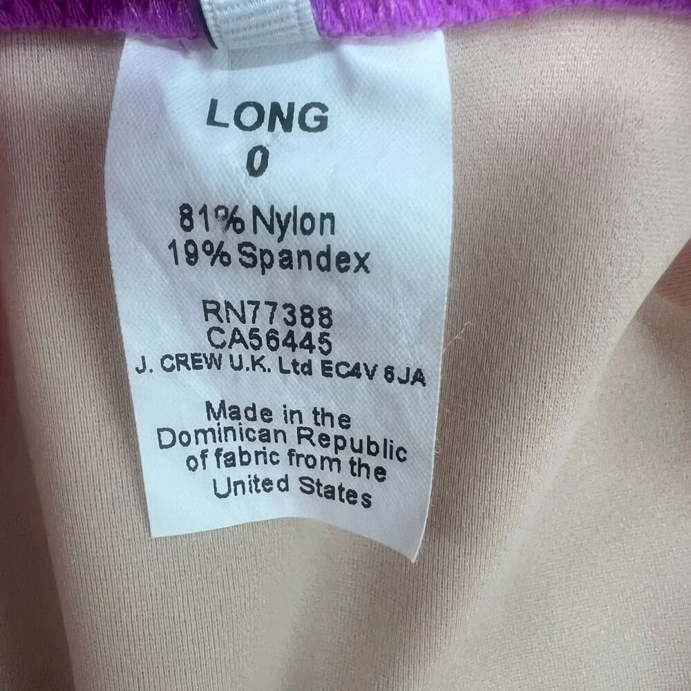 J. Crew Women Size 0 Long Purple Balconette One Piece Swimsuit‎